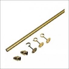 BARRAL CORTINA HIERRO BRONCEADO A DE 1/2 KIT X 1,20 MTS