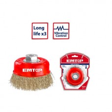 EMTOP CEPILLO COPA ACERO RIZADO C/TCA 75MM
