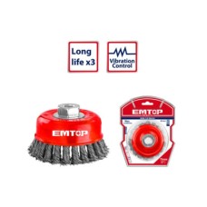 EMTOP CEPILLO COPA ACERO RETORCIDO C/TCA 100MM EMTOP