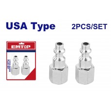 EMTOP SET 2 PIEZAS ENCHUFE 1/4 ROSCA HEMBRA