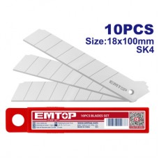EMTOP SET X 10 HOJAS CUTTER 18 X 100 MM