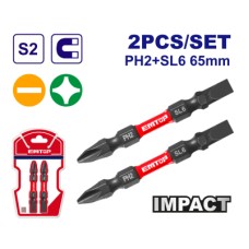EMTOP SET DE 2 PUNTAS DOBLES PH2 65 MM