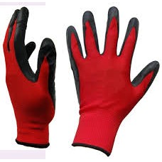 GUANTE PALMA GOMA ROJO/NEGRO