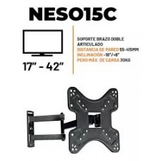 NEBRASKA SOPORTE BRAZO DOBLE ARTICULADO 17/42 VESA 200X200