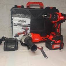 OMAHA KIT TALADRO Y AMOLADORA 20V BAT INC