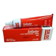 SILOC SILICONA ALTA TEMP ROJA X 100 GRS