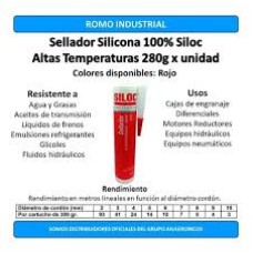 SILOC SILICONA ROJO ALTA TEMP X 280 G