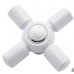 VOLANTE PLASTICO CRUZ BLANCO CROMO